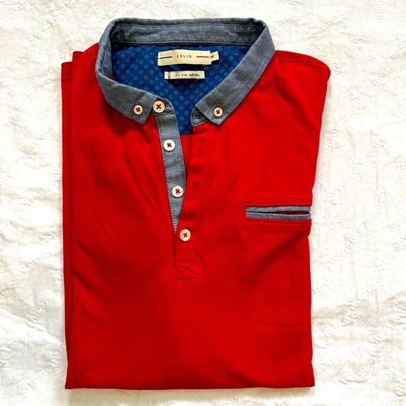 Celio Red polo - Picture 1 of 2
